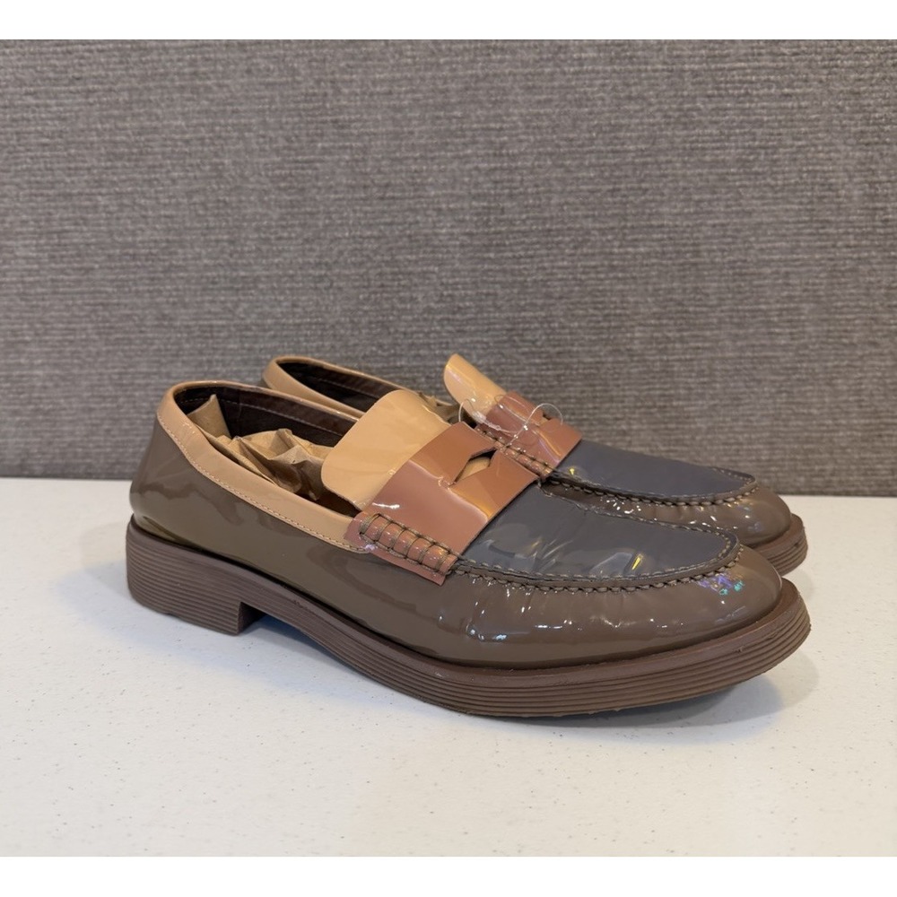 Jeffrey Campbell Lenna Loafer Pastel Color Block Size 9 Preppy NWOT